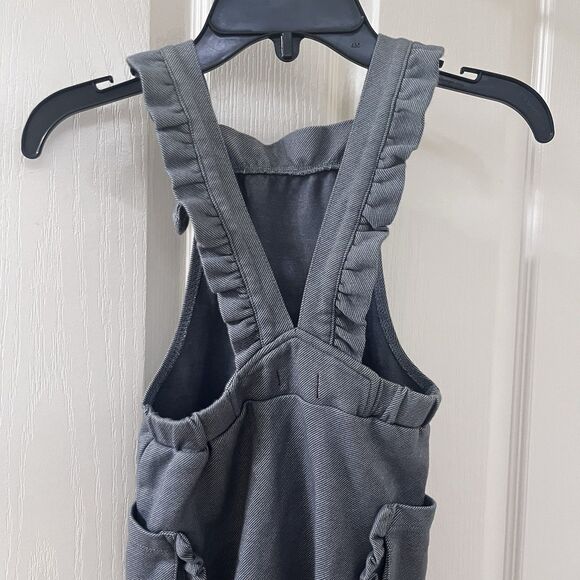 Milkbarn Denim Ruffle Overalls Girls Size 12-18 Months - Picture 11 of 13